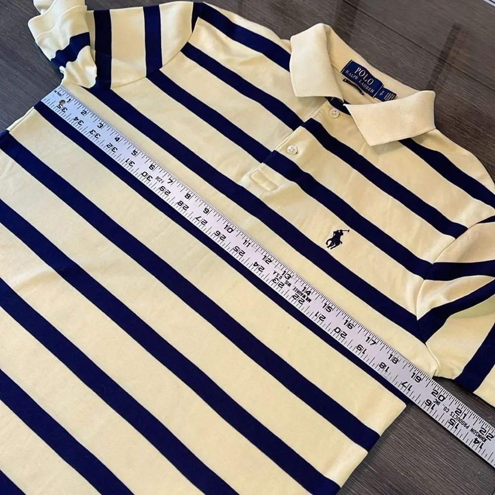 Polo Ralph Lauren Classic Fit Men’s SP - Small Petite Yellow with Navy Stripe